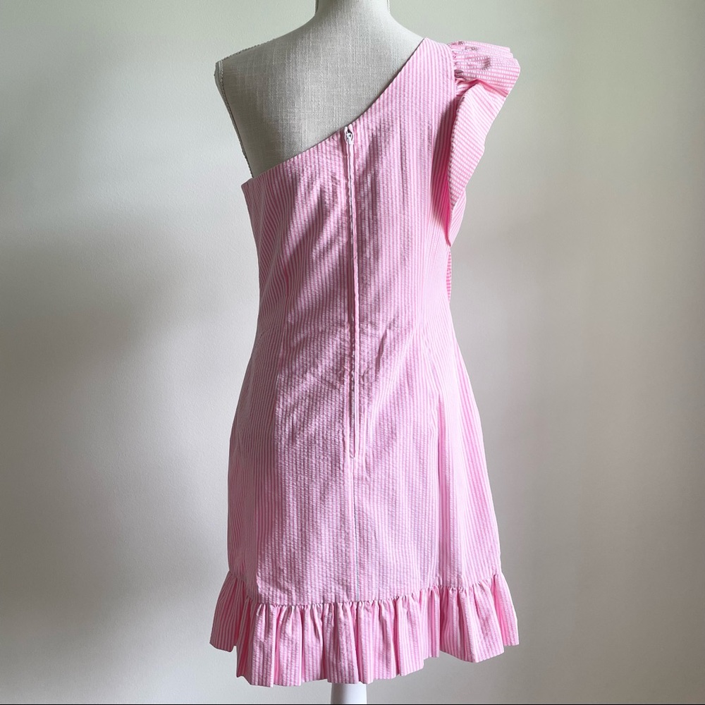 Lilly Pulitzer Pink One-Shoulder Ruffle Mini Dress - Picture 7 of 10